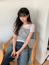 TY ディープウォッシュドデニムワイドパンツ