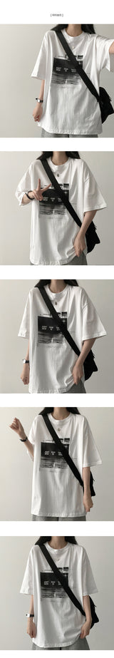 ナウ ボックスフィット 半袖Tシャツ