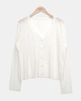 Meirin Lace V-Neck Sheer Cardigan