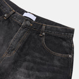 Blur washed balloon denim