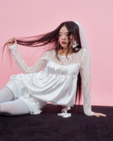 コサージュパフブラウス [IVORY]