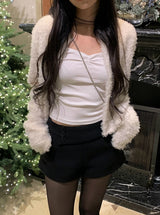 Prong Wool Button Shorts