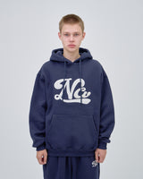 UNDERLINE LOGO HOODIE - NAVY