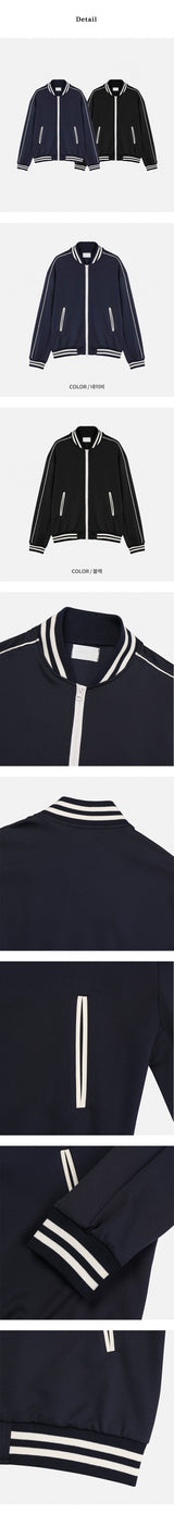 [UNISEX] Piping crop 2way blouson (2color)