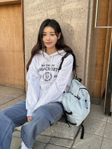 ボストンエンブロイダリーフードTシャツ (3color)