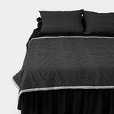 Borderline Pattern Reversible Summer Comforter - Black Double Check - SS size