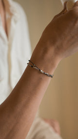 Positivity, double line bracelet_November Birthstone