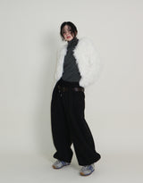 Angel Hairri Fur ボレロ ショートジャケット (Semi Cropped Jacket)