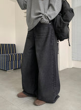 Lunen Washing Wide Denim Pants