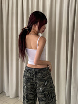 Forever numbering lace crop sleeveless