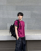 ニックラインレイヤードショートスリーブTシャツ