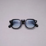 ヴァティックビンテージオプティカルソトデミ/ブラック8mm グラディアントオーシャンレンズ　フレンチクラウンシックカットアシテートフレーム