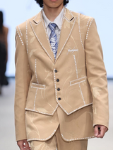 Khaki Jacquard Suit