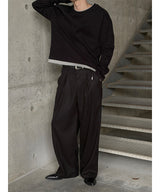 [Unisex] Crop layered round knit(3color)