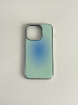 ブラッシュエポキシーシルバーケース - blue+green