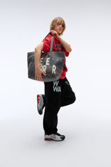 Weekend warrior typography printing tote-bag (Charcoal)