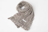 Moss wrinkle muffler - warm gray