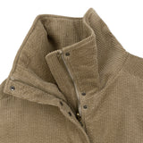 CORDUROY HIGH NECK BROWN JUMPER