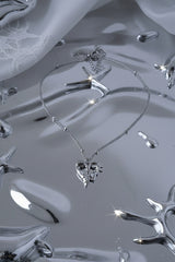 [NMIXX Sullyoon Necklace] メルティングハートカラーボーンネックレス