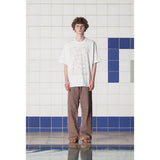 BUTTON LOGO T SHIRT / WHITE
