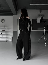 studded balloon wide pants (2color)