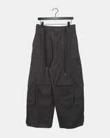 Myor ビッグポケットストラップカーゴワイドロングパンツ