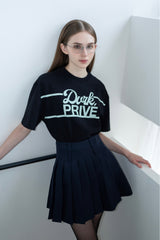 DVRK PRIVÉ STRIPED LOGO TEE - BLACK
