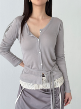 mute shirring skirts (2color)