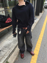 No.1855 アーチド WM フード Tシャツ (3color)