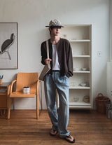 Veil two-tuck wide denim pants