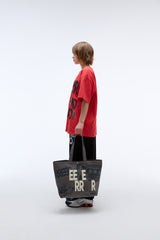 Weekend warrior typography printing tote-bag (Charcoal)