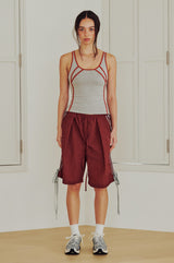 Strap Boxer Pants (WINE)