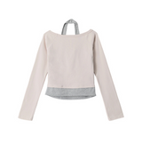 Selin Halter Dot Layered Top