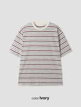 No.1314 マルチストライプハーフTシャツ (3color)