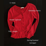 [MADE] Netty V-Neck Slim Fit Punching Summer Knit Cardigan (2 Colors)