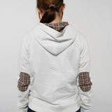 1/2 ポケットパッチワークフーディジップアップ (WHITE)