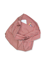 Reverse Logo Check Bag / Red