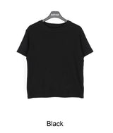 ニードルブラッシュドラウンドショートスリーブTシャツ