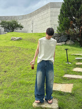 Double Cut denim pants