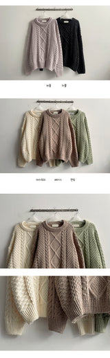 Dews シックボクシーツイードニット