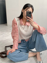 [Unisex] Fomi Linen Check Over Fit Shirt