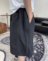 Ferrard zipper Bermuda pants