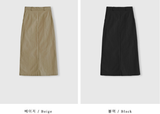 Weekly Backslit Maxi Long Skirt / 3 colors