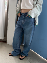 regular fit denim pants