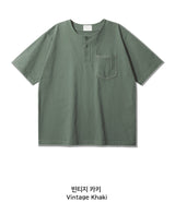 26SS★ ジーンヘンリーネック半袖Tシャツ