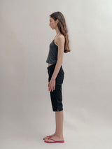 Cotton Capri Pants_Black