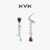 KVK スパイダー ピラミッドストーンパネルピアス