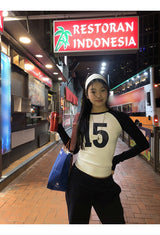 No.ナガーアンドラウンドロングスリーブTシャツ