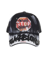 BBD Never Stop Painted Trucker Mesh Cap (Black)