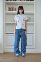 26SS★ マッシュルームステッチクロップ半袖Tシャツ